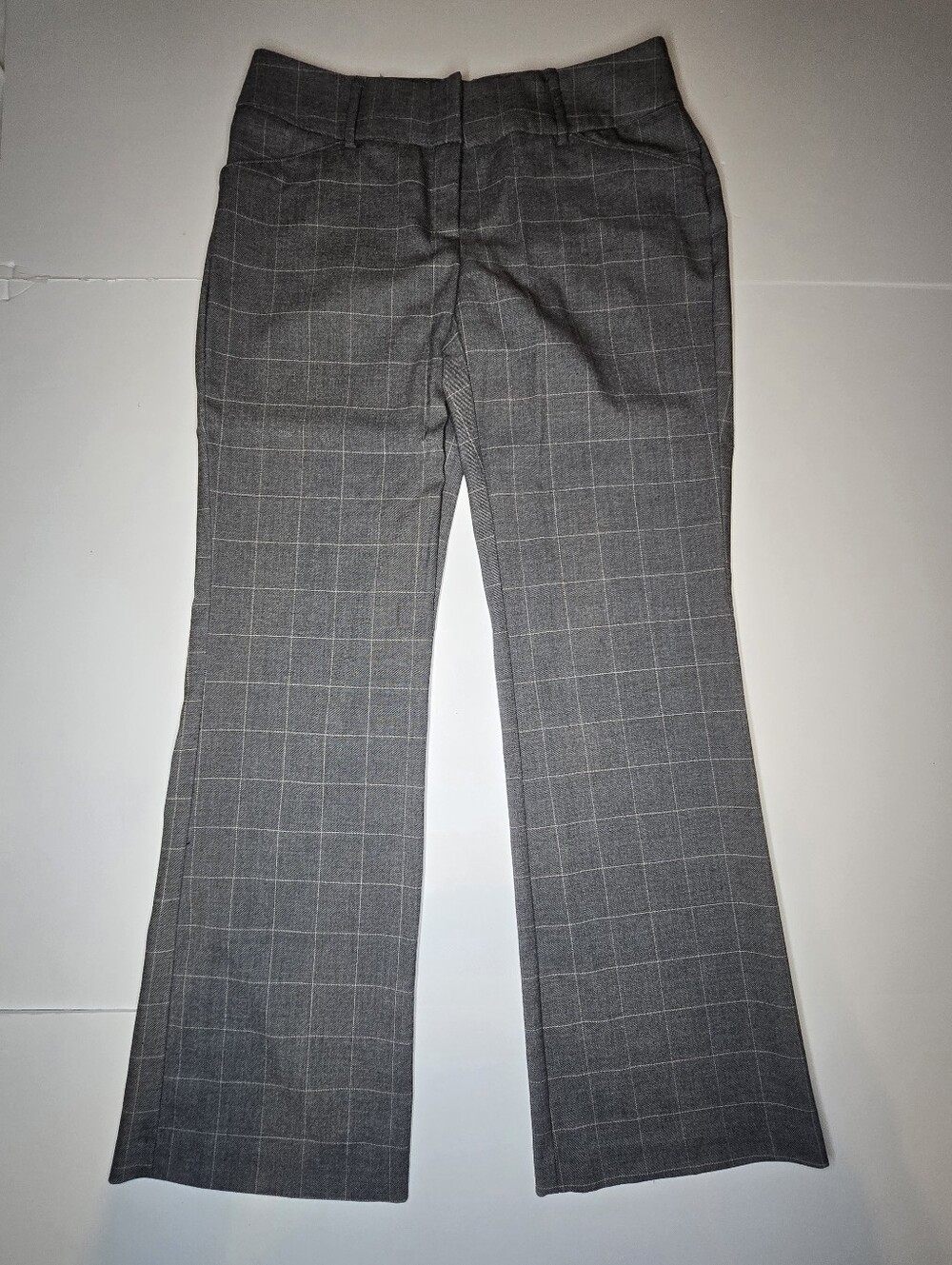 New York & Company 7th Avenue Suiting Collection Petite 2 Gray Windowpane Dress